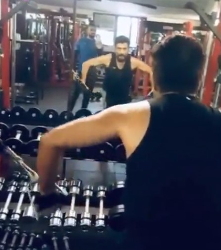 Vivek Agnihotri in a gym