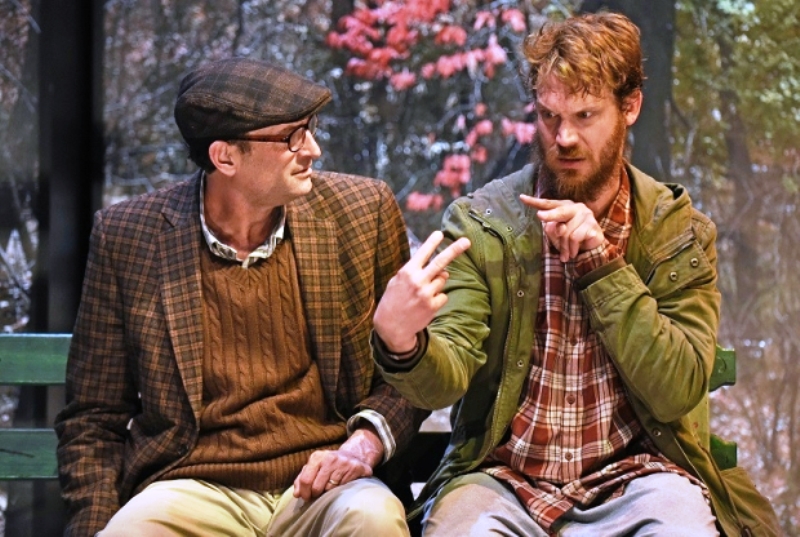 A picture of Troy Kotsur (left) as Peter in the play 'Edward Albee's at Home at the Zoo'
