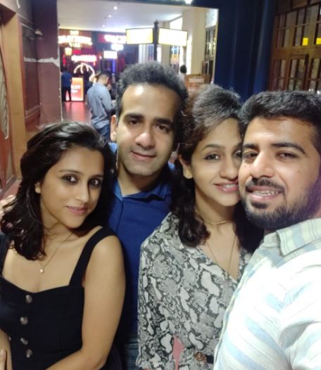 Aman Chopra with his wife, sister, and brother-in-law