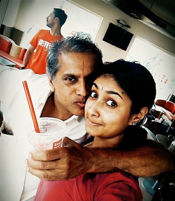 Archana Jois with her father