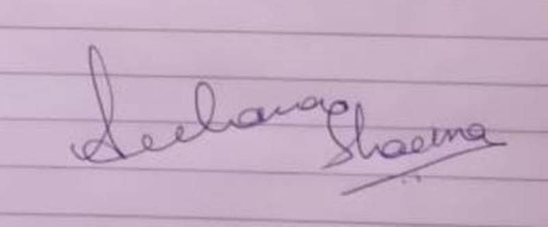 Archana Sharma's signature