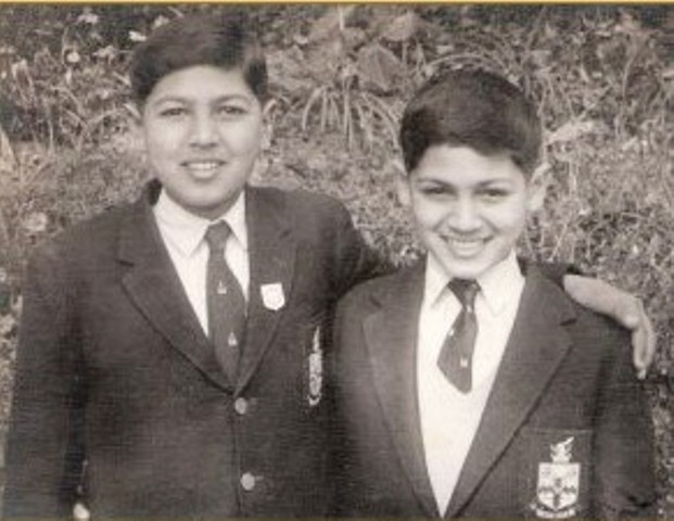Arun Khetrapal (left) with his younger brother Mukesh at Lawrence School