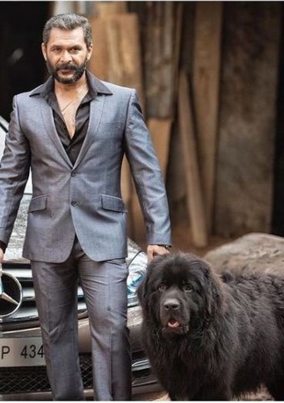Avinash with his dog
