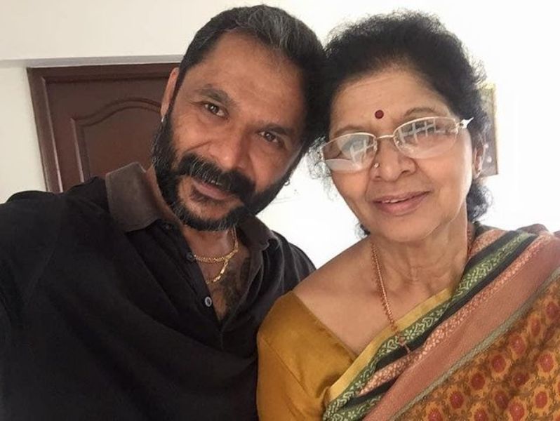 Avinash with his mother
