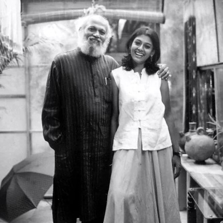 Jatin Das with his daughter, Nandita Das
