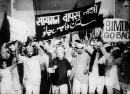 Lala Lajpat Rai while leading a protest against Britishers