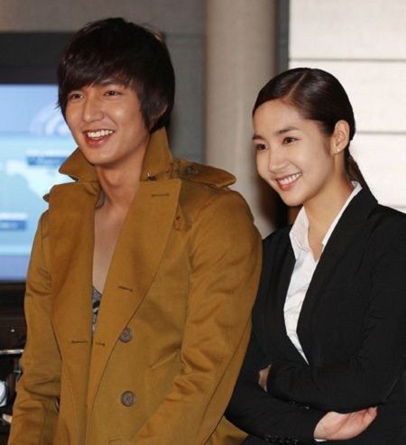 Lee Min-ho with Park Min-young