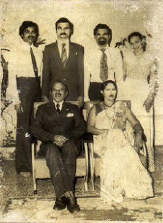 A family picture of Major Rane with his family
