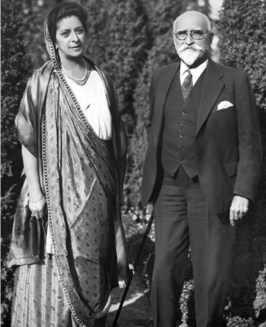 Meherbai with Dorabji Tata, shortly before his death