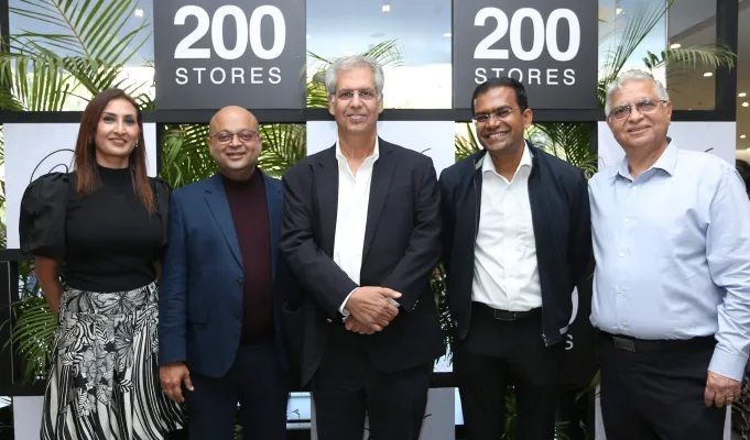 Noel Tata at the opening of Westside 200th store