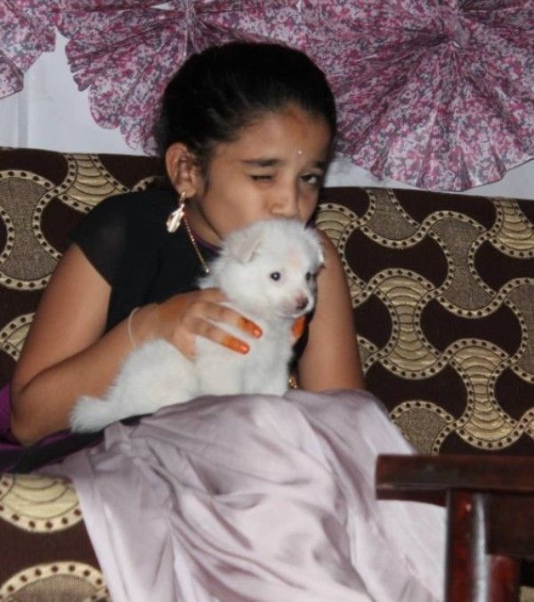 Prakruthi Reddy with her pet dog