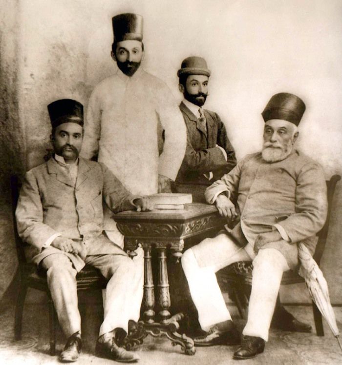 RD Tata with Jamsetji Tata and his sons