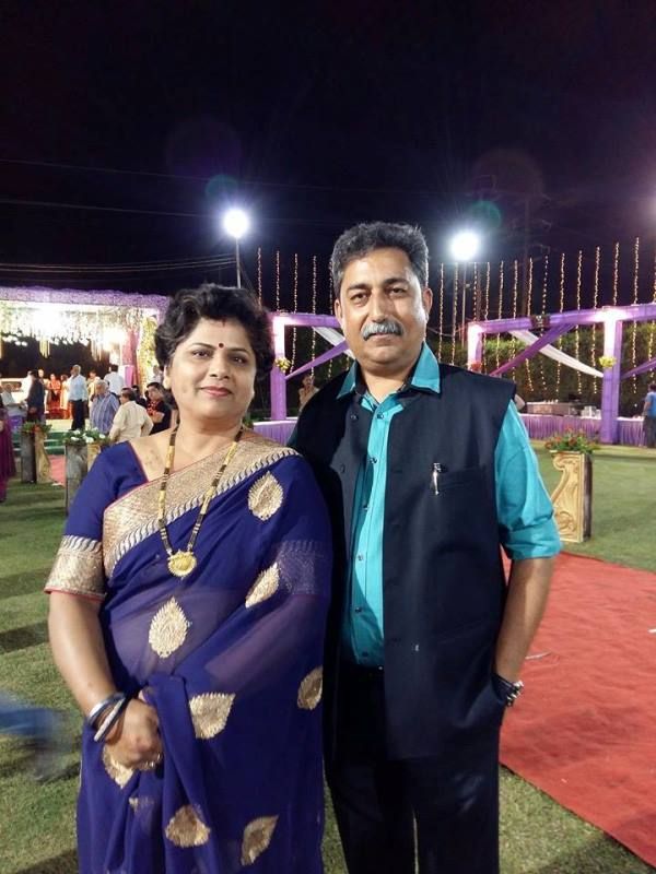 Rakesh Pathak with his wife