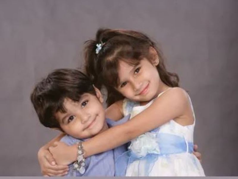 Rasha with her brother