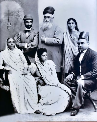 Dorabji with parents and family
