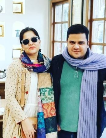 Saira Shah with her brother, Omar Shah
