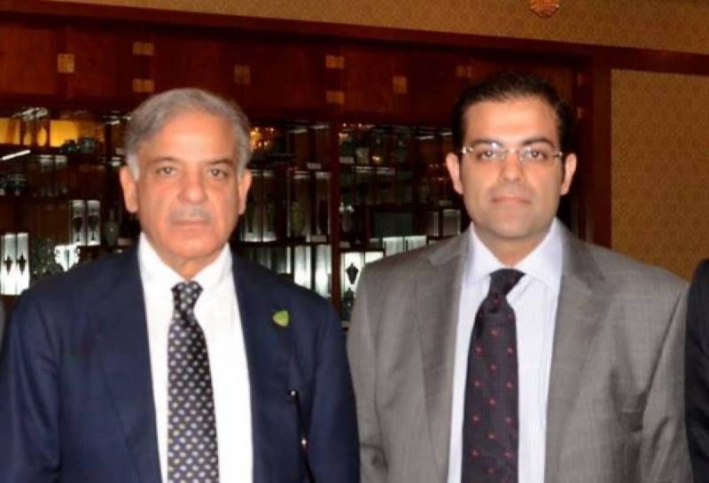 Shehbaz Sharif with his son, Suleman Shahbaz