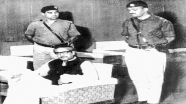 Sheikh Mujib in the Pakistani custody in 1971