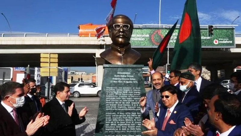 Sheikh Mujib's bust in the capital of Turkey
