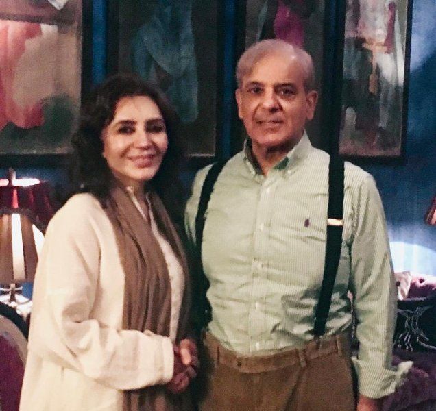 Tehmina Durrani with her husband, Shehbaz Sharif