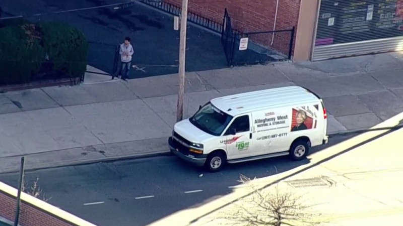 The U-Haul van spotted by the investigators in Brooklyn, N.Y., on 12 April 2022