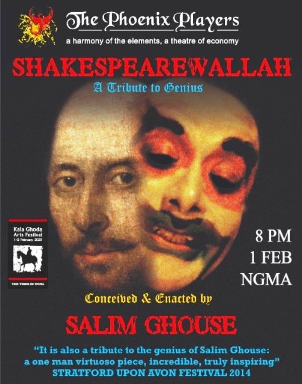 The poster of Salim's play, Shakespearewallah