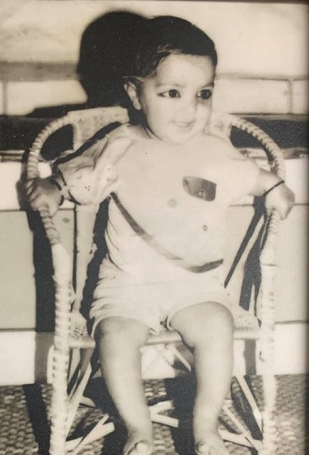 A childhood photo of Vicky Middukhera