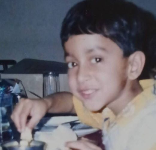 A childhood picture of Mihir Ahuja