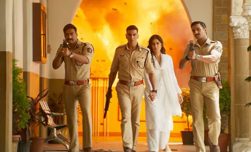A scene from the film 'Sooryavanshi' on which Rohit Shetty made comments