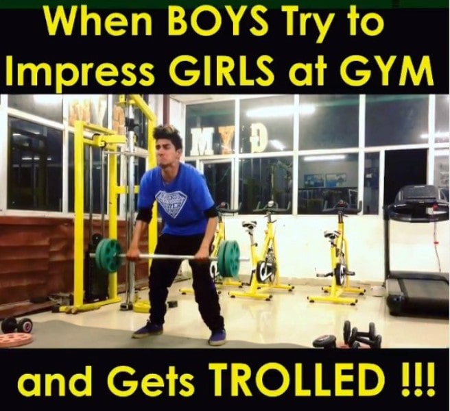 A still from, When Boys Try To Impress Girls Of Gym vine