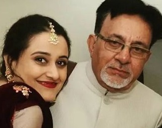 Alina Raees with her father