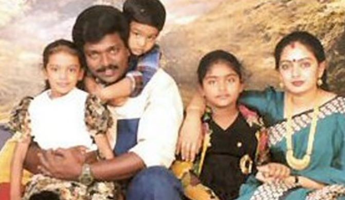 An old picture of R. Parthiban with his family