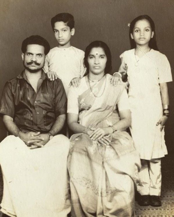 An old picture of Sanal Kumar Sasidharan with his family