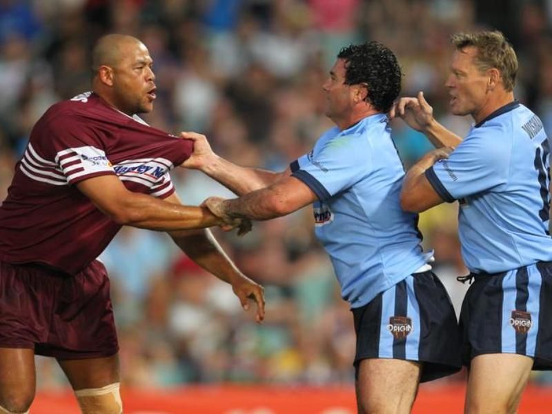Andrew Symonds playing rugby