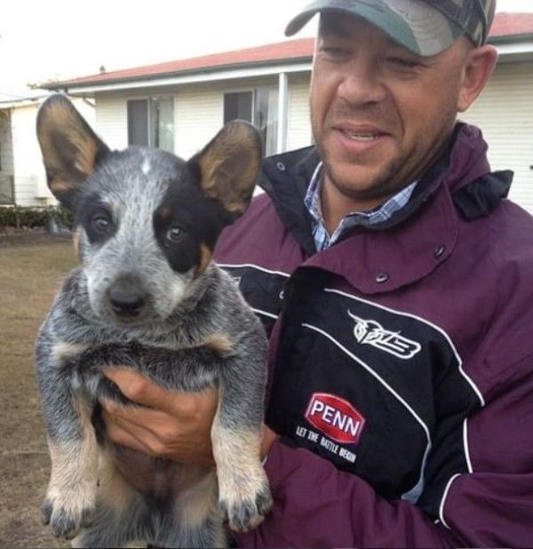 Andrew Symonds with his dog