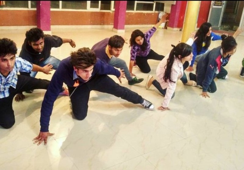 Ashish teaches his students at his dance academy