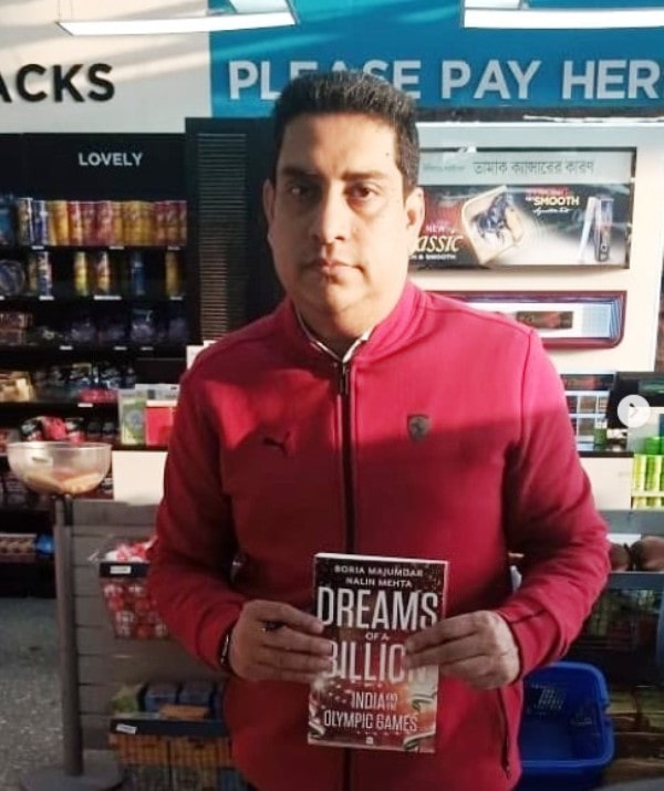 Boria Majumdar with his book, Dream of a Billion