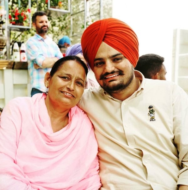 Charan Kaur with her son Sidhu Moose Wala