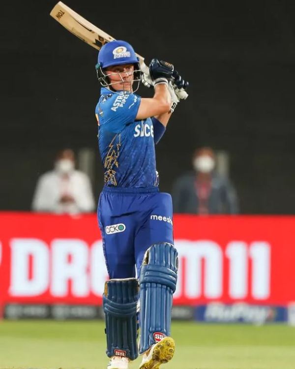 Dewald Brevis playing for Mumbai Indians