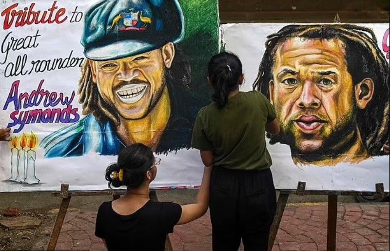 Fans paying tribute to Andrew Symonds