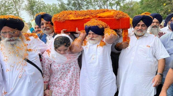 Japreet Kaur during her grandfather’s last journey