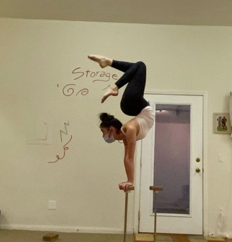 Kailia Posey during her contortion class