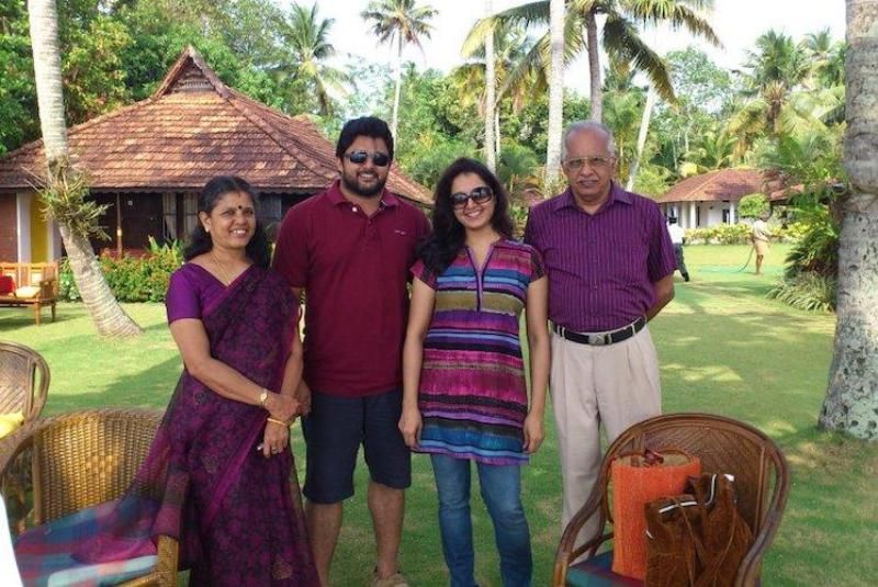 Manju Warrier with her family