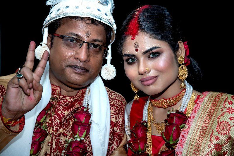 Manjusha Neogi with her husband