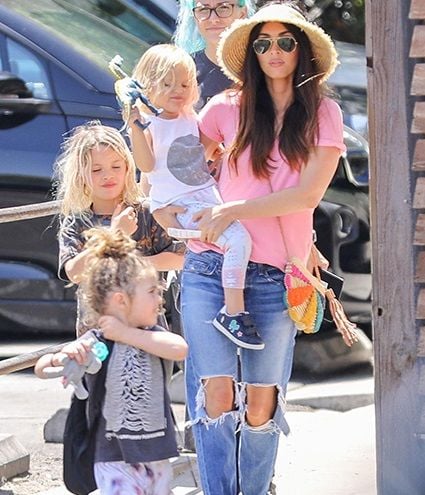 Megan Fox with her kids