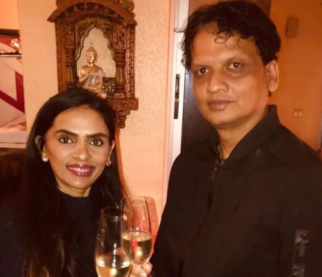 Meghana Dikshit celebrating New Year with her husband by having champagne