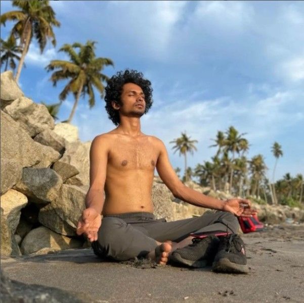 Muhammad Diligent Blesslee practising Yoga