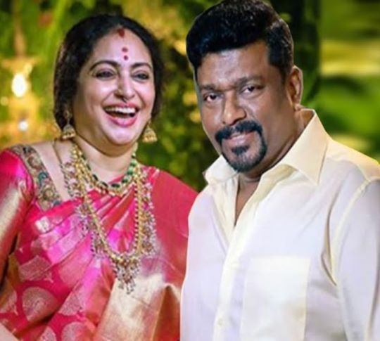 R. Parthiban with his wife