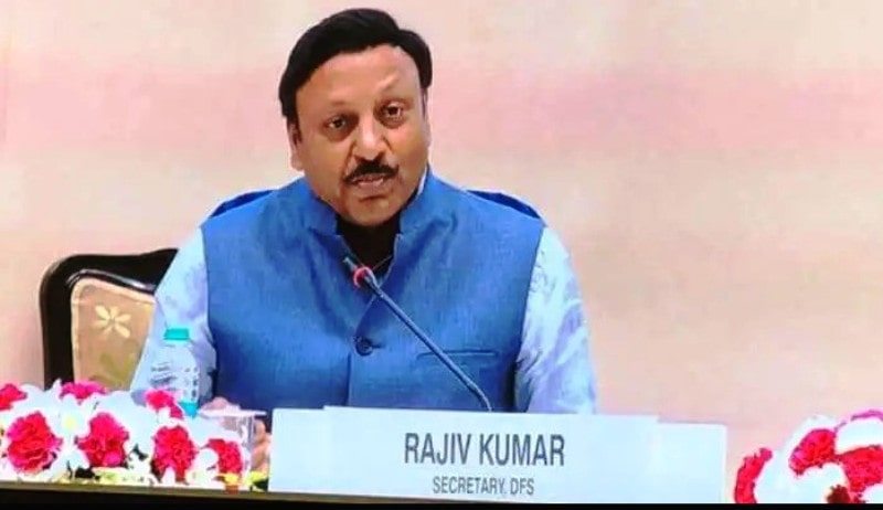 Rajiv Kumar as the Secretary of Department of Finance Services