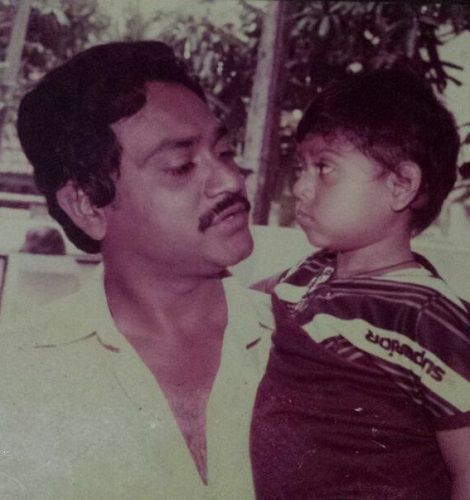 Ronson Vincent's childhood picture with his father